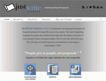 Tablet Screenshot of justwrite-solutions.com
